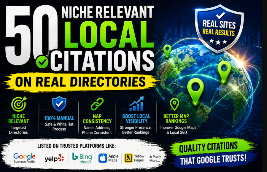 50 Niche Relevant Local Citations on Real Directories