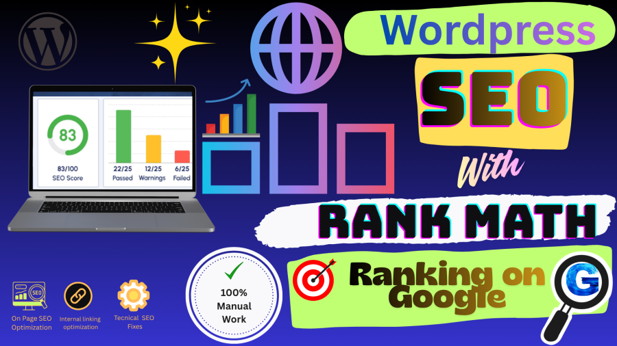 I will optimize your WordPress on-page SEO using Rank Math for better ranking