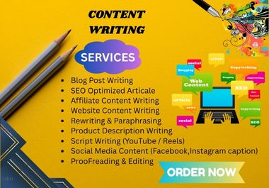 I will write Unique and Original High Quality Articles on any topics for Google Ranking & Authority