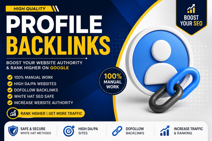 I will do 120 manual white hat high domain authority SEO profile backlinks
