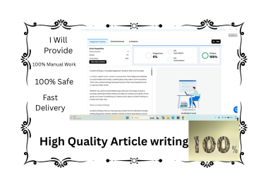 I Write High-Quality SEO Article Writing That Drives Traffic & Ranking