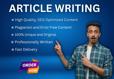 I Will Create High-Quality SEO Articles And Content For Higher Google Ranking And Authority