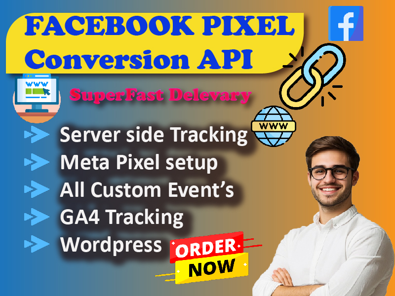 I will set up Pixel, GA4 and Conversion API tracking for you.