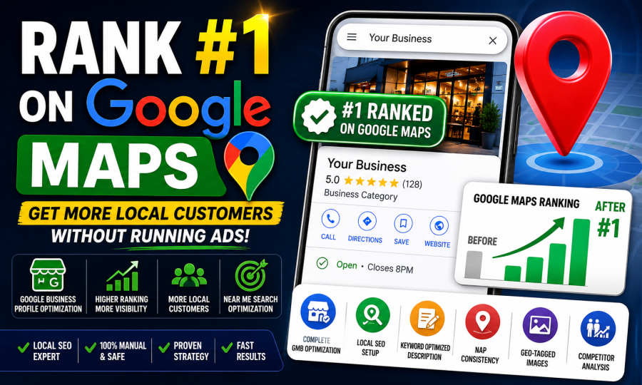 I will optimize your Google Business Profile for local SEO and Google Maps ranking