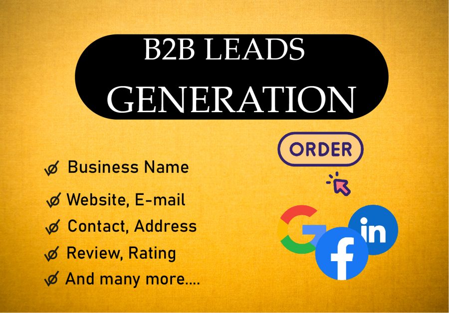 I Will Provide Targeted B2B Leads, Business Email List 