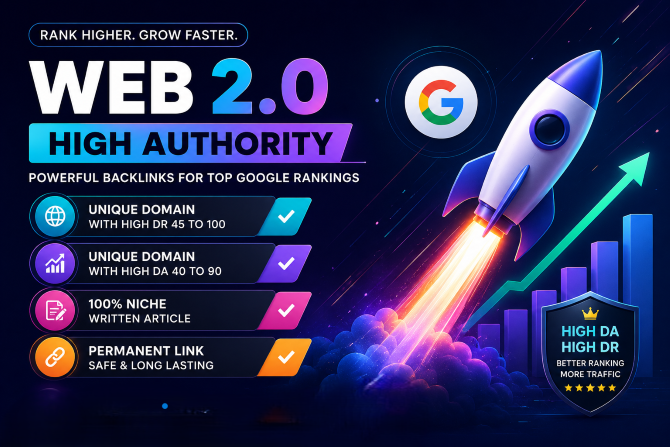80 premium Web 2.0 High Authority Backlinks for Higher Google Rankings