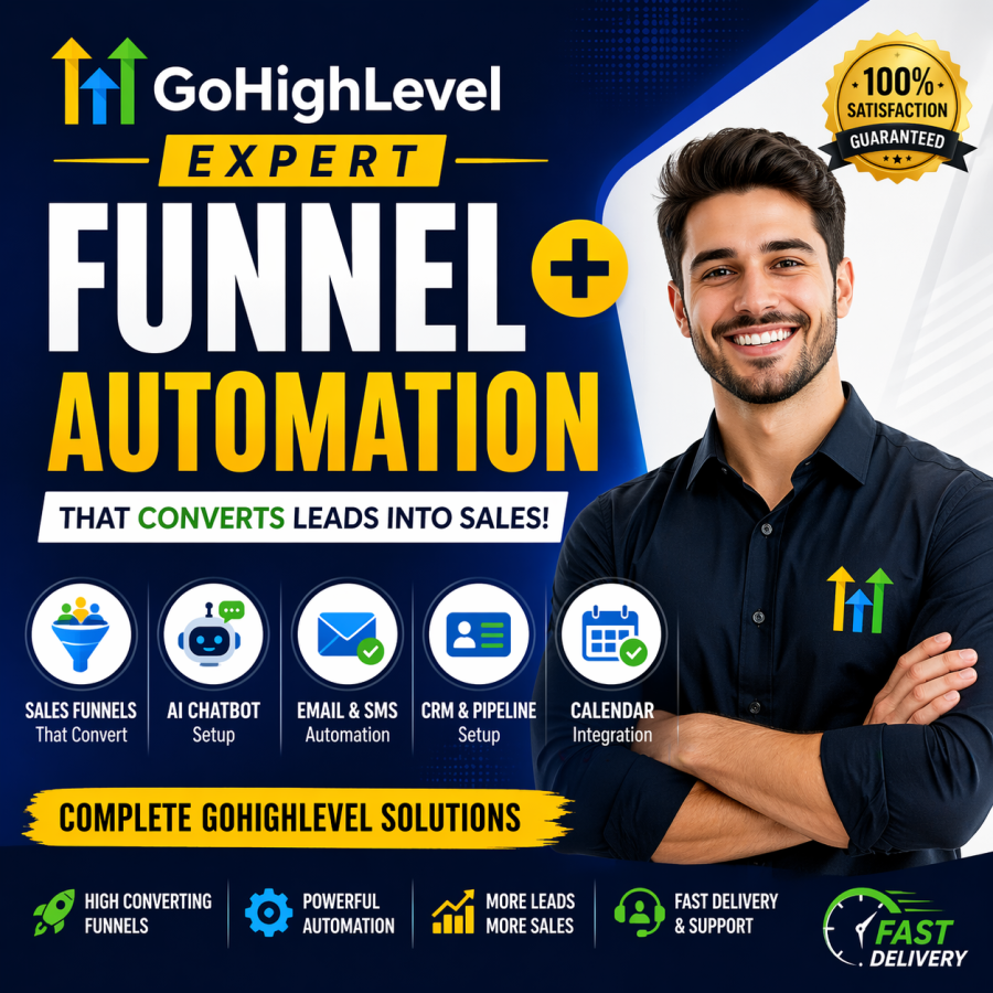 I will create AI chatbot and CRM automation system using GoHighLevel
