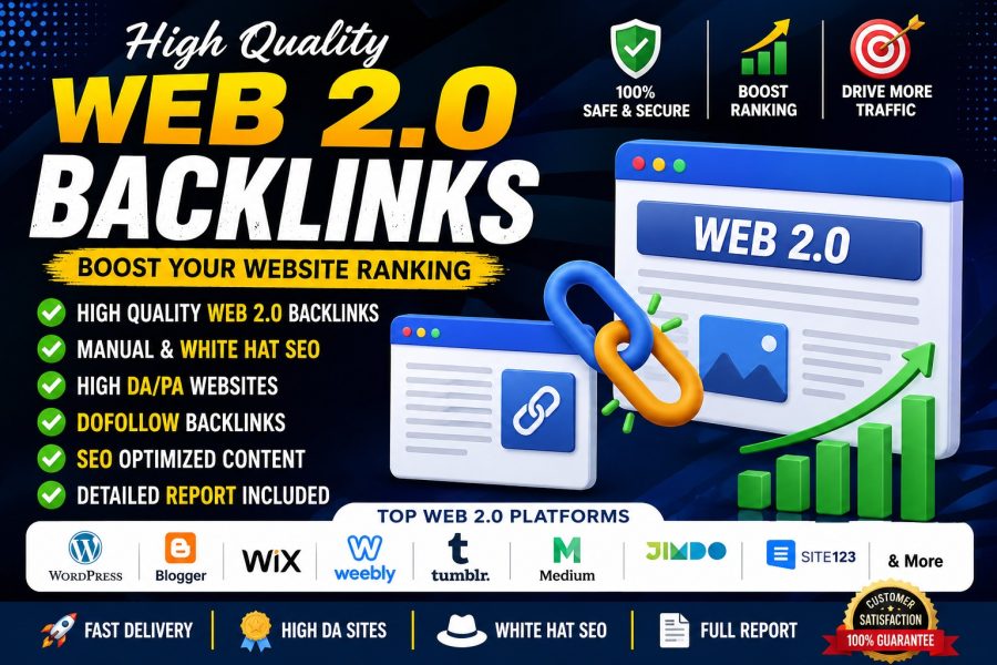 I will build manual web 2.0 backlinks with high DA authority