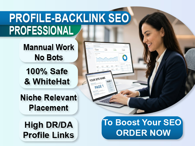 I will create 100+ permenant profile backlinks to boost website ranking