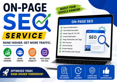 I will do advanced on page SEO optimization for higher ranking and traffic.