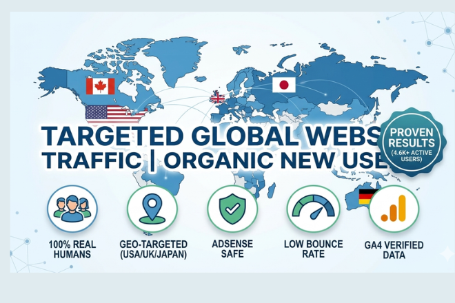 I will do organic website promotion for real engagement and new users
