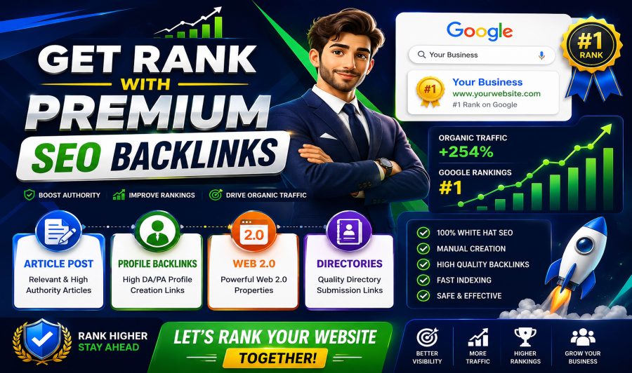 Get Rank with 200 Premium SEO Backlinks from Directory, Web2.0, Wiki, and Profiles