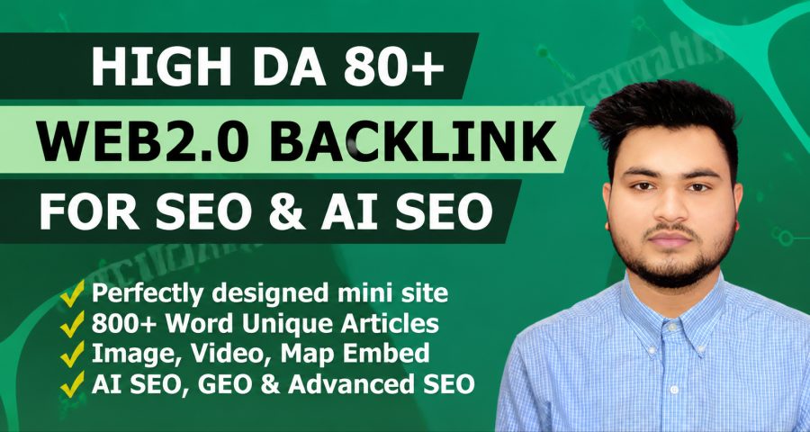 I will do Provide 80 Permanent WEB2.0 Backlinks With High DA PA TF CF 