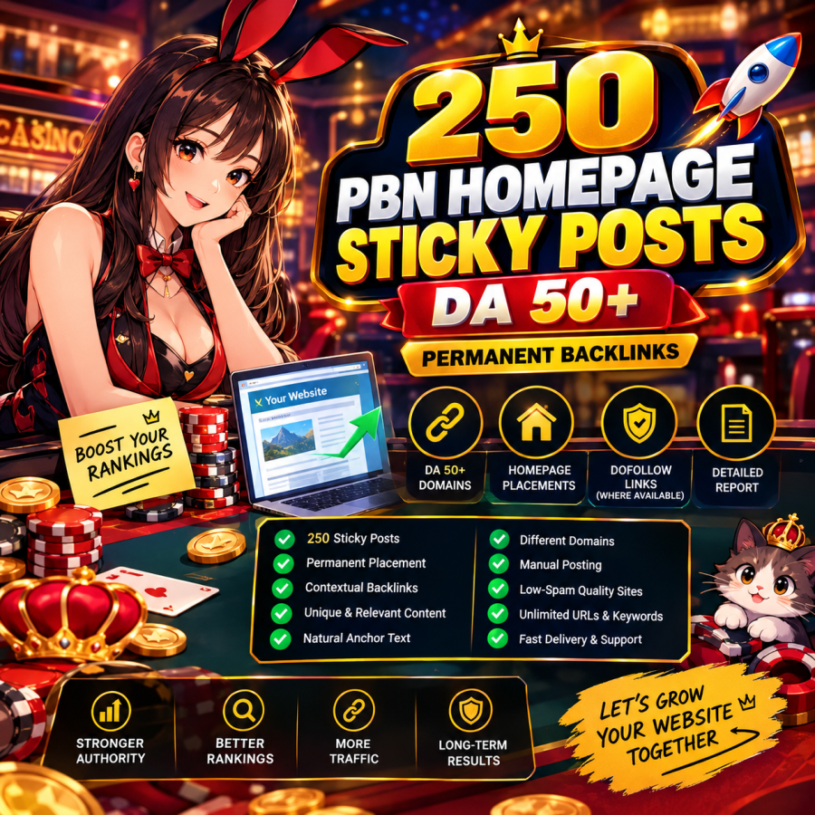 250 DA 50+ PBN Homepage Sticky Posts &ndash; Powerful SEO Authority Backlinks