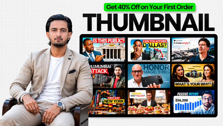 I will design professional and eye catching YouTube thumbnails