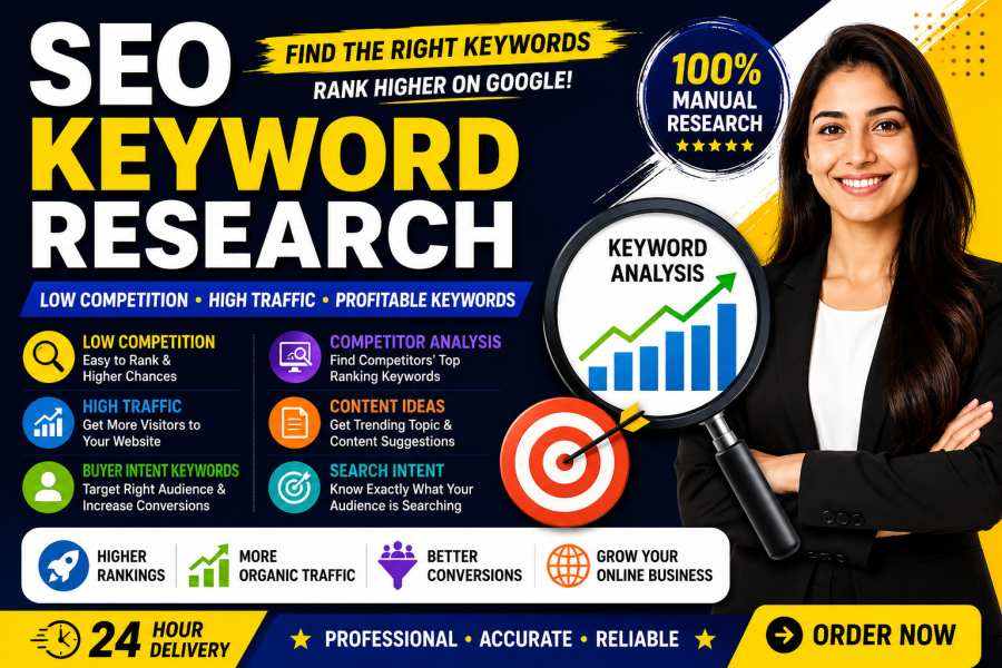 I Will Do SEO Keyword Research for Higher And Best Google Rankings for 1 PAGE