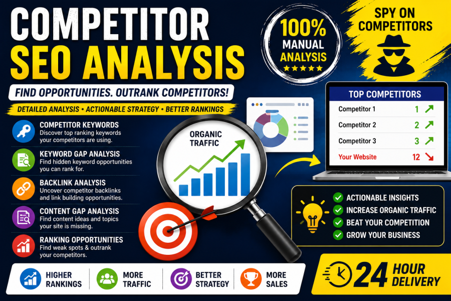 I Will Do Competitor SEO Analysis and Keyword Gap Research