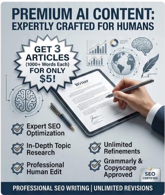 ​I will write high quality AI articles