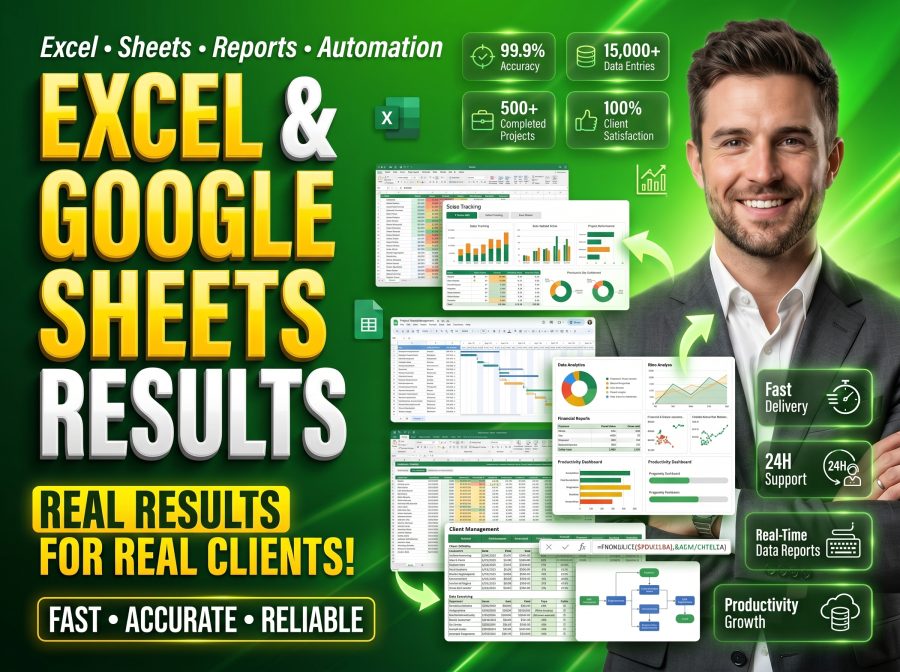 I will handle accurate excel data entry and web research tasks