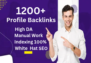 I will build 1200 high quality manual profile backlinks for SEO