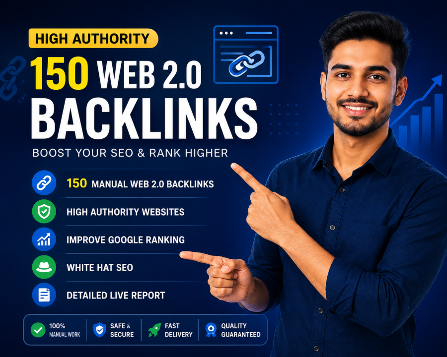 I Will Create 150 High Authority Web 2.0 Backlinks for SEO Ranking