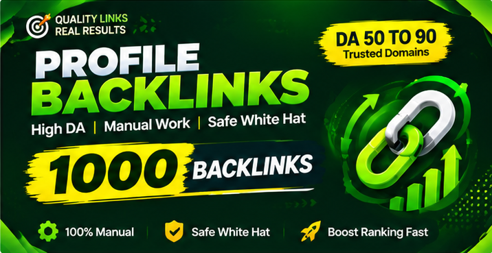 Website Ranking Booster 1000 Manual Profile Backlinks High Authority White Hat SEO