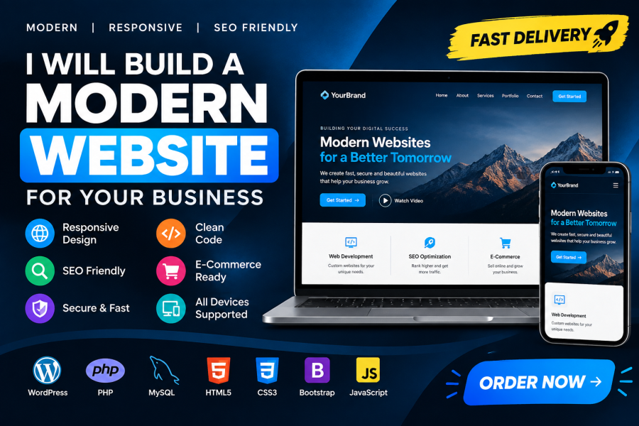 I Will Build a Modern, Responsive and SEO-Friendly Website
