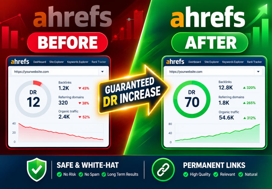 I Will Increase DR 30 to 70 Plus Fast and Safe SEO Backlinks