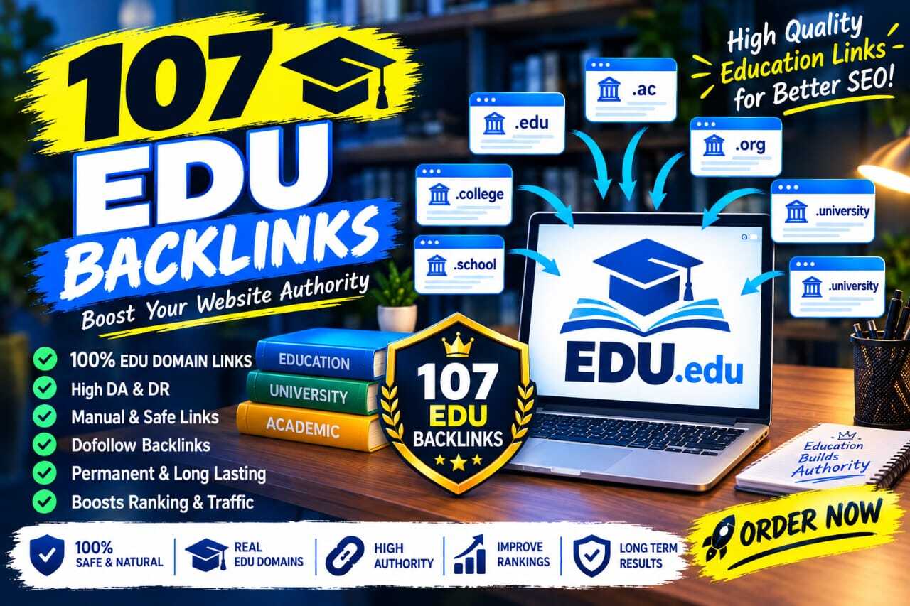 107 EDU Backlinks | High-Quality .EDU Backlinks to Boost SEO & Rankings