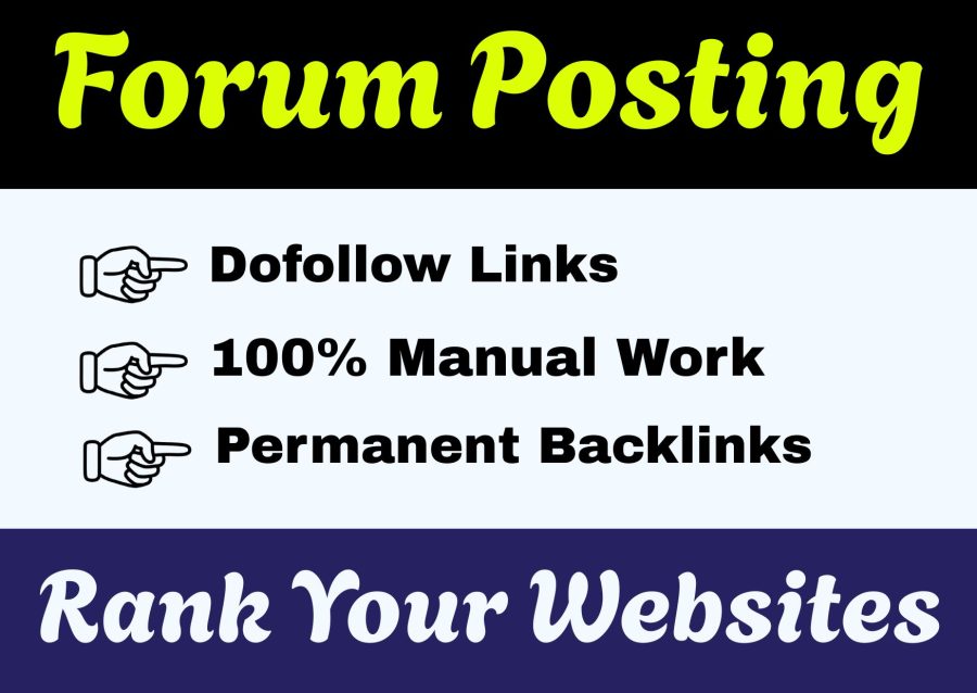 Provide 100+ Forum Posts or Forum Posting Authority Backlinks