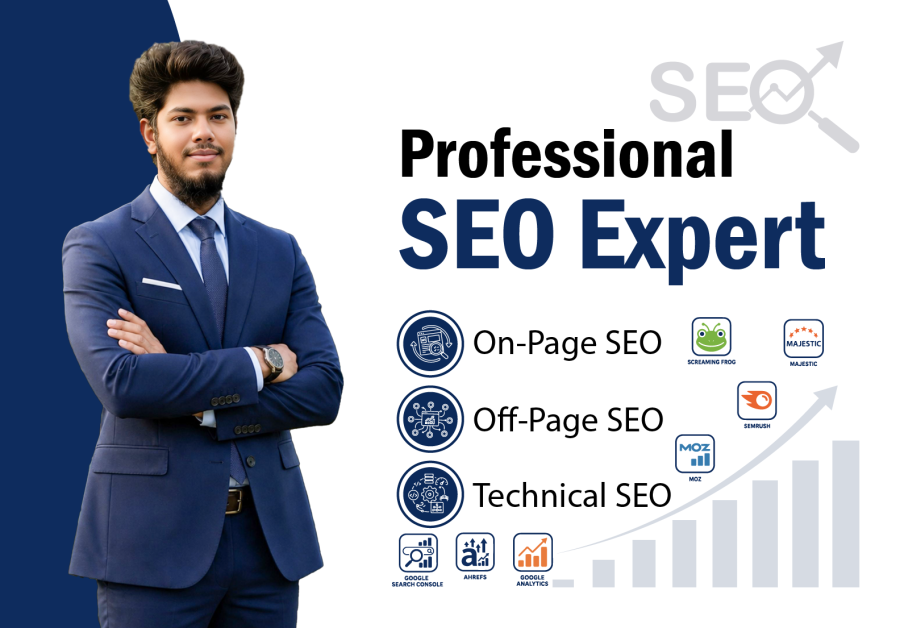 I will provide professional SEO services including On Page, Off Page and Technical SEO