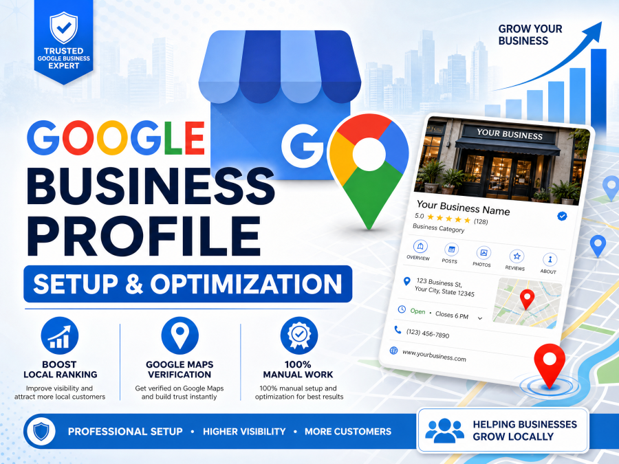 I will create, setup, and optimize your Google Business Profile (GMB) for Local SEO Ranking