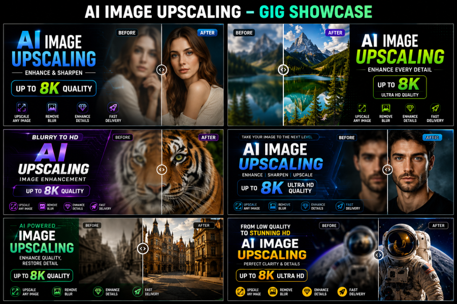 I will upscale and enhance images using AI to HD quality