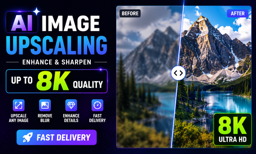 I will upscale and enhance images using AI to HD quality