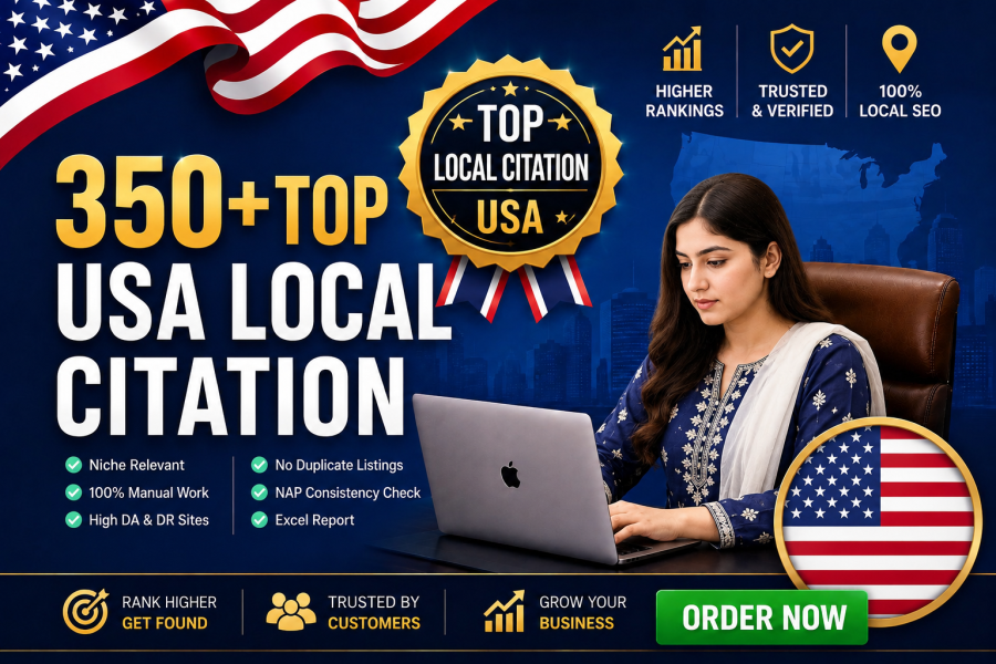 I will do 350 USA local citation and directory submission for local SEO