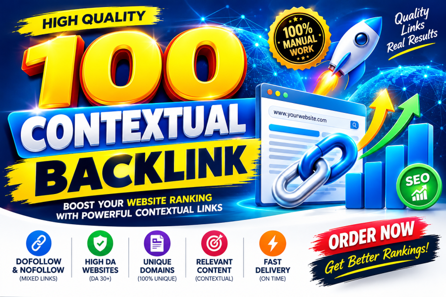 I Will Build 100 High-Quality Contextual Backlinks for SEO