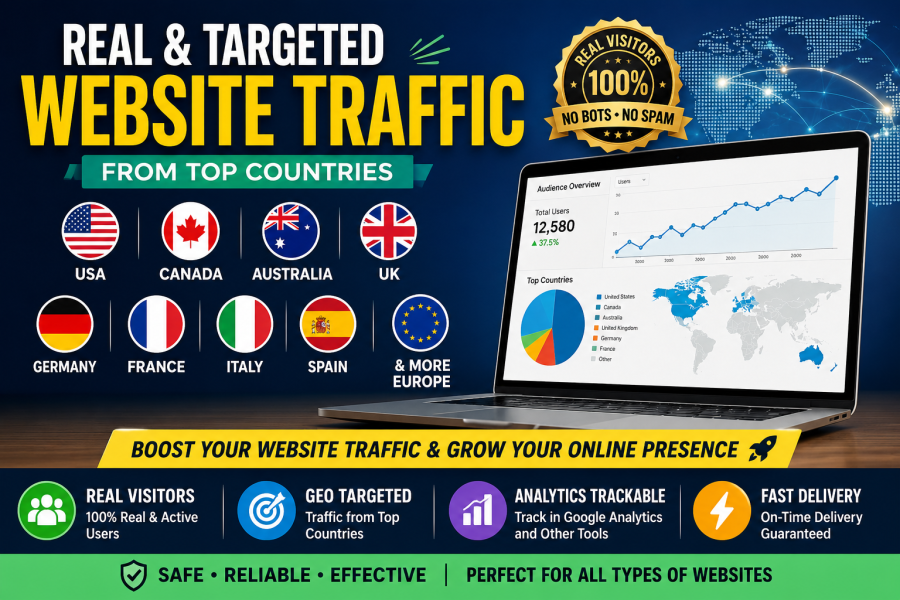 10,000 Organic Website Traffic from USA, UK, Australia & Europe &ndash; SEO Boost