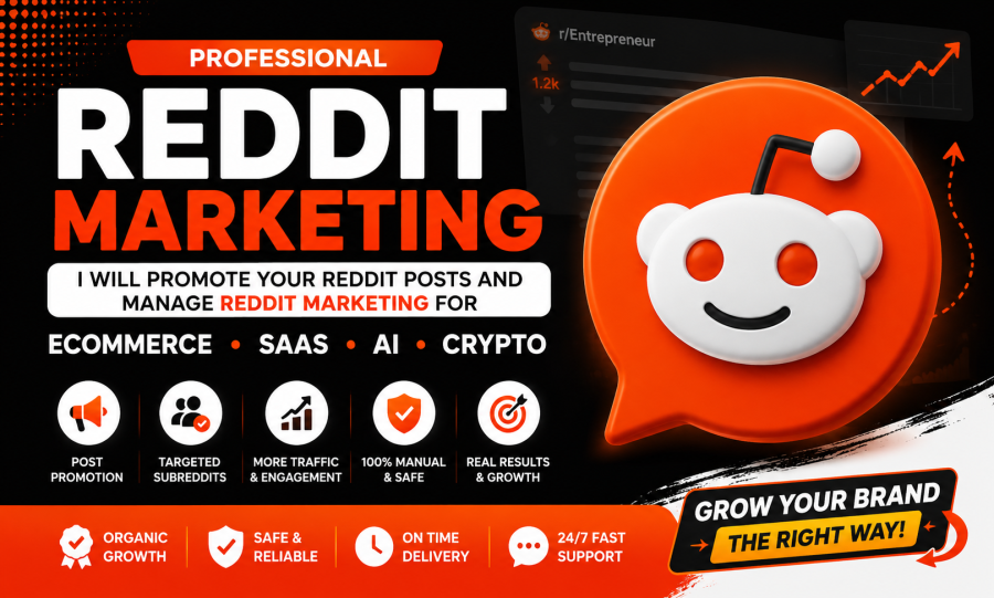 I will promote your reddit seo posts and reddit management for ecommerce, saas, ai tools or brand