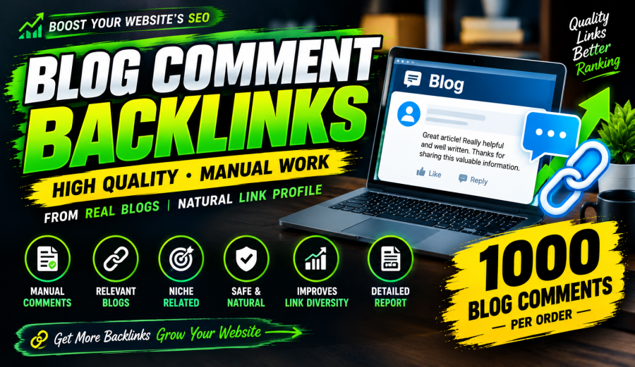 1000 Manual Blog Comment Backlinks for SEO Growth