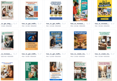 I will design SEO pinterest pins and content for blog articles