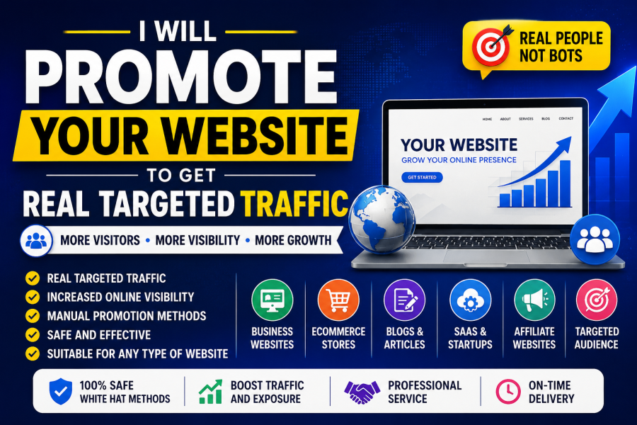 I Will Promote Your Website to Get Real Targeted Traffic