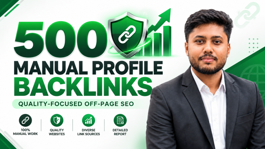 I Will Build 500 Manual Profile Backlinks for Off-Page SEO