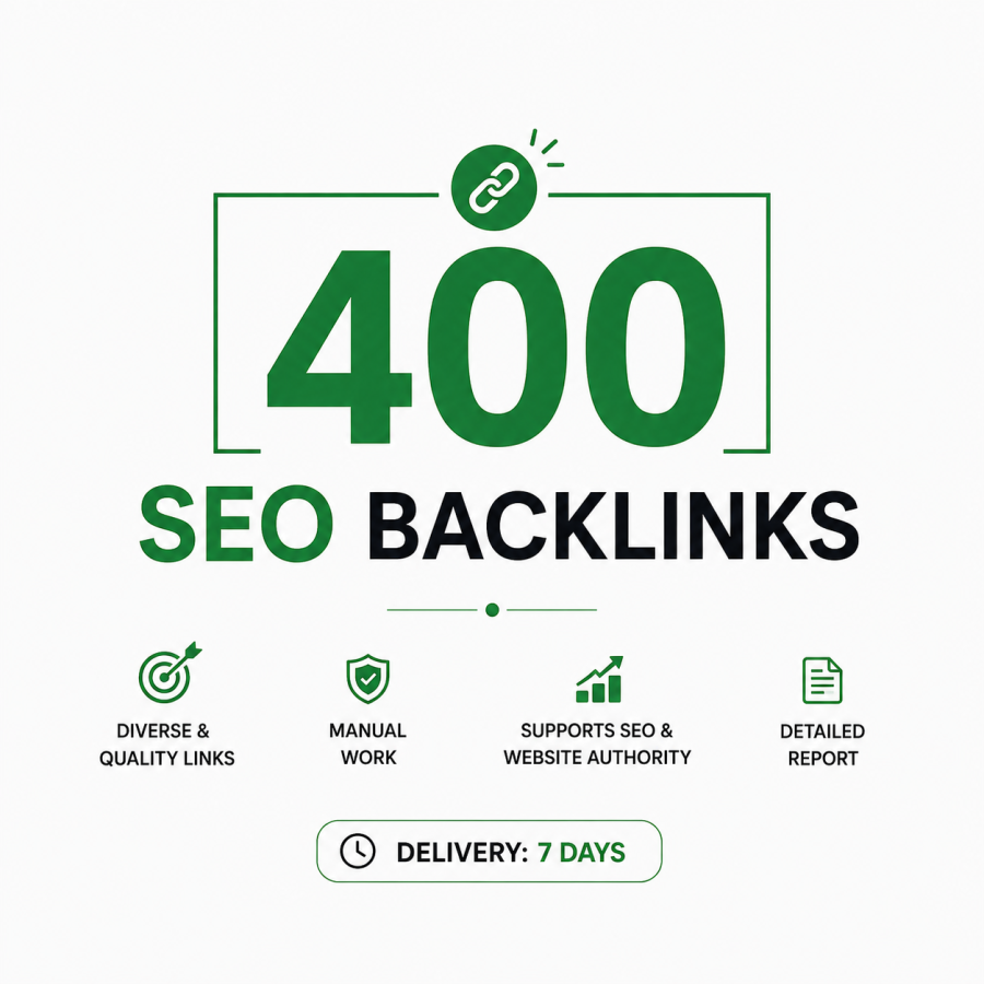 I will build 400 diverse SEO backlinks for your off page SEO strategy