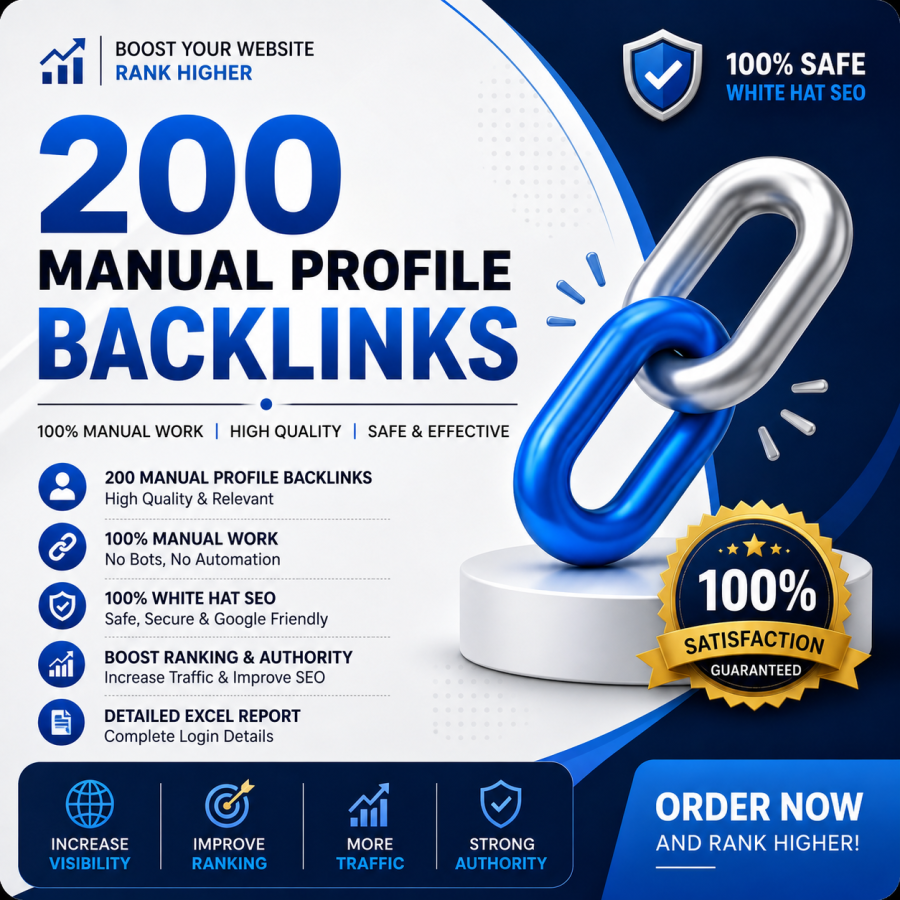 I Will Create 200 High Quality Off Page SEO Backlinks Manually