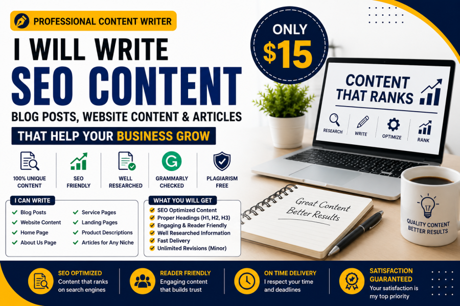 I Write SEO Blog Posts, Website Content & Articles That Help Your Business Grow