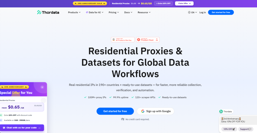 Thordata Residential Proxies & Datasets for Global Data Workflows