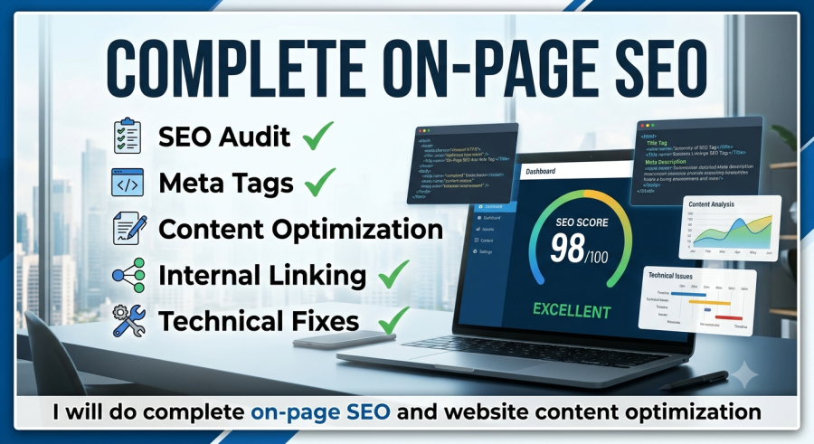 I will do complete on page SEO and website content optimization