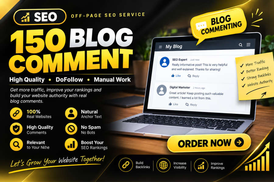 ???? 150 High-Quality Blog Comments | Manual Off-Page SEO Backlinks