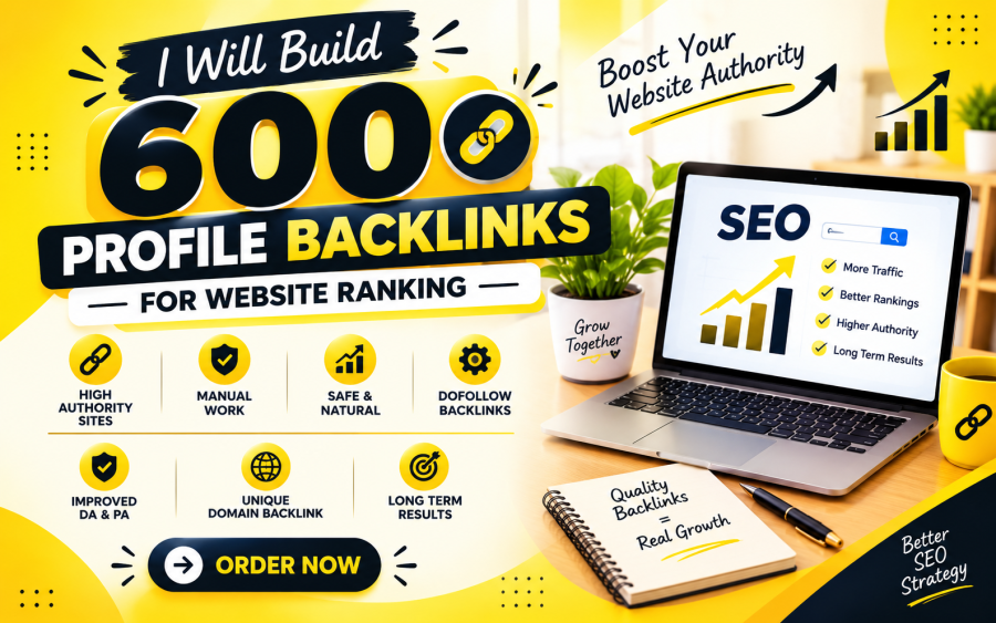 I Will Build 600 High Quality Profile Backlinks for Website
