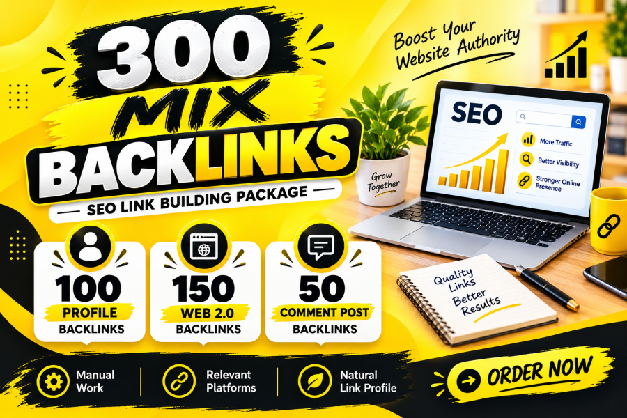 I will provide a 300 mixed link building package for SEO